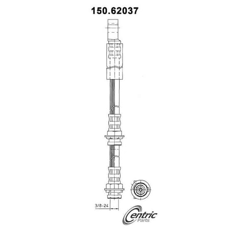 Centric Parts Brake Hose, 150.62037 150.62037